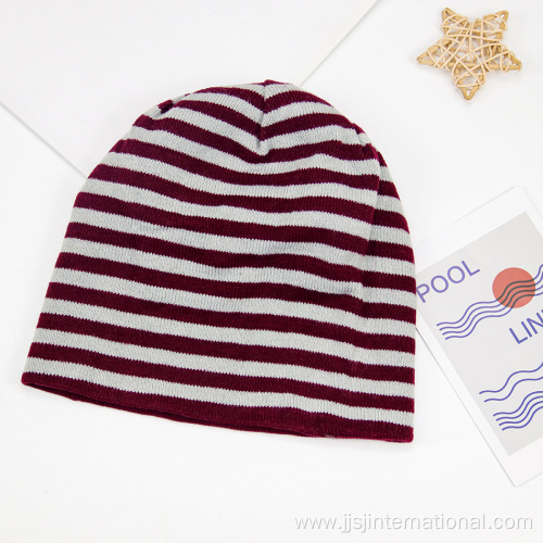 Striped Cozy Lazy Pile Hat